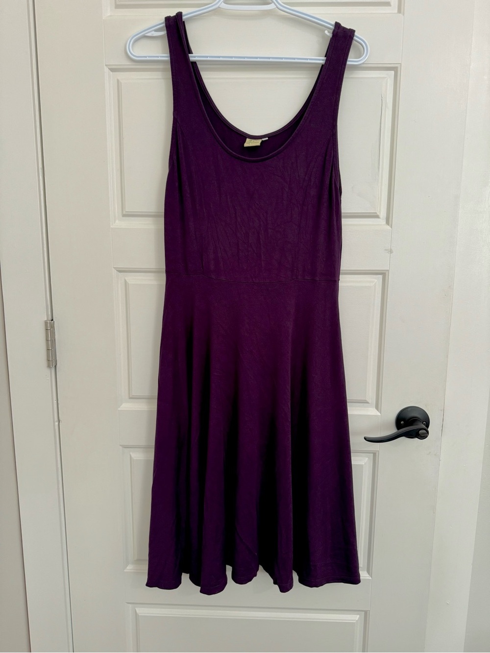 Om Grown Fit-and-Flare Dress in Deep Purple